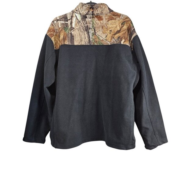 Habit Realtree Camo Fleece Full-Zip Long-Sleeve Mossy Oak Windproof Jacket - Picture 7 of 11